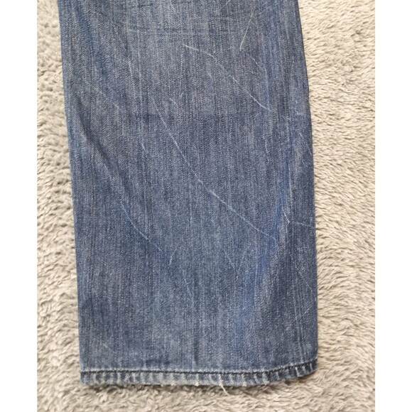 Gap Jeans Mens Sz 38x32 Straight Leg Denim Blue Stretch Distressed Original Fit - Picture 13 of 14